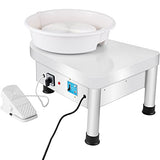 Mophorn Pottery Wheel 25CM Pottery Forming Machine 350W Electric Wheel for Pottery with Foot Pedal and Detachable Basin Easy Cleaning for Ceramics Clay Art Craft DIY
