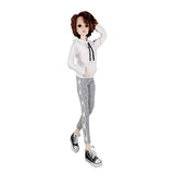 EVA BJD 1/3 SD Doll 24 inch Ball Jointed Dolls with Sportywear Hair Shoes and Makeup White Fitness Boy Doll