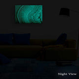 Startonight Glass Wall Art - Abstract Section in Blue Agate - Tempered Acrylic Glass Artwork 24 x 36 Inches