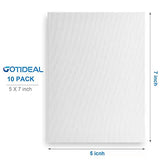 GOTIDEAL Stretched Canvas, 5x7" Inch Set of 10, Primed White - 100% Cotton Artist Canvas Boards for Painting, Acrylic Pouring, Oil Paint Dry & Wet Art Media