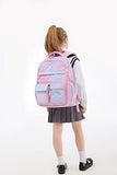 Backpack for Girls, Wraifa Rainbow Bookbag Elementary School Bag Princess Girl Backpacks Mochilas Para Niñas(Purple Heart, Elementary School)