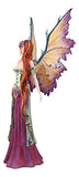 Ebros Amy Brown Large Summer Fairy Queen with Flower Adornment Statue Collector Faerie FAE Magic Figurine 18.5" H Fantasy Garden Fairies Pixies Nymphs Gaia Earth Elemental FAE Magic Decor Statue