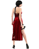 Cosplay.fm Women's Ada Wong Cosplay Costume Dress Embroidered Cheongsam (S, Red)