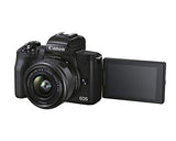 Canon EOS M50 Mark II + EF-M 15-45mm is STM Kit Black