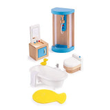 Hape Wooden Doll House Furniture Family Bathroom Set