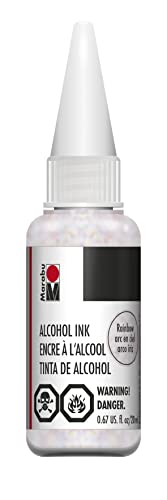 Marabu Alcohol Ink Rainbow Additive - 20ml Bottle - Shimmery Glitter Alcohol Ink for Epoxy Resin, Tumbler Making, Alcohol Ink Paper, Fluid Art, and Painting