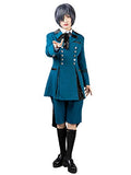 Cosfun Black Butler 2 Ciel Phantomhive Cosplay Costume Blue Sets mp003218 (X-Small)