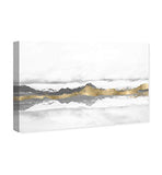 The Oliver Gal Artist Co. Abstract Wall Art Canvas Prints 'Stood Still and Wondered Home Décor, 45" x 30", Gray, Gold