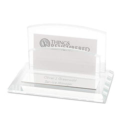 Things Remembered Personalized Glass Card Holder with Engraving Included