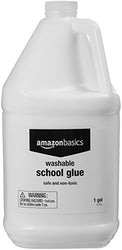 AmazonBasics All Purpose Washable Liquid Glue, 1 Gallon Bottle - Great for Making Slime