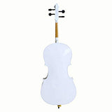 Fashionable Beginners Cello Adult Cello Instrument Student Cello 4/4 Wood Cello Bag Bow Rosin Bridge White