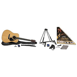 Yamaha GigMaker Deluxe Acoustic Guitar Package with FD01S Guitar, Gig Bag, Tuner, Strap and Picks - Natural & Axe Pack Guitar Accessory Kit for -Electric & Acoustic Guitar
