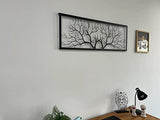 DEKADRON Metal Wall Decor, Metal Tree Wall Art, Metal Branch Wall Decoration, Home Living Room Wall Art (47" W x 17" H / 120x42cm)