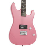 Davison 39" Full Size Electric Guitar in Pink - Right Handed Beginner Kit with Gig Bag and Accessories