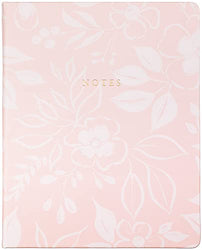 Eccolo Desk Size Hardcover Lined Journal Notebook, 256 Ruled Pages, 8-x-10-inch, Apricot Floral