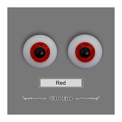 JPWL Doll BJD Eyes Craft Glass Acrylic Safety Animal Toy Eyeball 1/3 1/4 1/6 1/8 Grey Green Blue 6 8 10 12 14 16 18mm BJD Accessories (Color : Glass.Red, Size : 14mm)