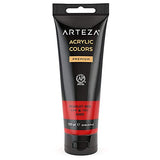 Arteza Acrylic Paint Pack of 4, (120 ml Pouch, Tube), Rich Pigment, Non Fading, Non Toxic, Single Color Paint for Artists & Hobby Painters