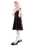 C-ZOFEK Women's Japanese Anime Shinomiya Kaguya Fujiwara Chika Cosplay Black Uniform Dress (X-Small, Short sleeve)