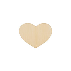 2 Inch Wood Heart, Unfinished Wooden Heart Cutout Shape, Wooden Hearts (2” Wide x 1/8” Thick) - Bag