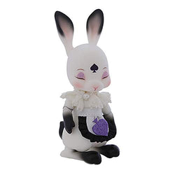MEESock 1/12 Cute Small Rabbit BJD Dolls 9cm 3.5inch Cosplay SD Doll DIY Toys, with Clothes Makeup, Two Styles are Available, Children's Creative Toys,Eyes Closed