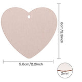 200 Pcs Unfinished Wood Pieces, Rectangle Shaped Wooden Cutout Wooden Gift Tags Blank Wood Tags Name Tags Labels with 65.6Ft Jute Rope for DIY Craft Projects Home Christmas Decoration (Heart Shaped)