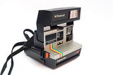 Polaroid Supercolor 635 Instant Film Camera Silver with Rainbow