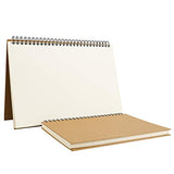 Spiral Sketchbook Pad, Drawing Book, Krafty Soft Cover Blank Notebook Journal, 120 Pages/ 60 Sheets 140gsm (A4)