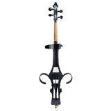 Aliyes 4/4 Full Size Solid Wood Electric Cello Violoncello Maple Wood body Ebony Fittings with Bag, Bow, Rosin, Aux Cable, Earphone, Extra set of strings(Art White Flowers)(ALDSDT-1306)