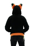 Pawstar YIP Fox Wolf Eared Hoodie Jacket - Large Orange