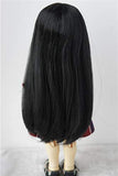 JD016 6-7'' 16-18CM Long Forest Straight Doll Wigs YOSD 1/6 Synthetic Mohair BJD Doll Accessories (Black)