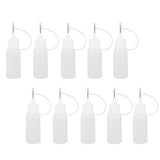 Guoshang 10ml Needle Tip Glue Bottle Tool Precision Bottle Needle Bottle Squeeze Bottle for Small Gluing Projects Paper Quilling DIY Craft Acrylic Painting 100 Pcs