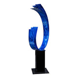 Statements2000 42" Large Indoor Outdoor Sculpture Decor Metal Statue by Jon Allen, Blue Triple C