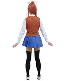 miccostumes Women's DDLC Monika Cosplay Costume Uniform Outfit (S)