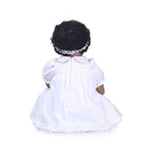 iCradle Real Life 22 inch 55cm Reborn Baby Dolls Nurturing Soft Silicone Realistic Looking Newborn Dolls Black Skin Girl Indian African Style Baby Doll Toy for Ages 3+