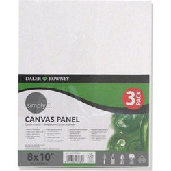 Daler Rowney Canvas Panel 8x10" 3 Pack