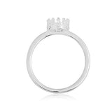 5PCS crown cup ring with 6mm blank base, ring bezel cup, bezel ring mounting, Silver