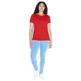 American Apparel Women's Fine Jersey Classic Short Sleeve Crewneck T-Shirt, Red, Medium