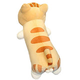 N-A Soft Calico Cat Big Hugging Plush Body Pillow, Cute Stuffed Kitty Animals Toy Pillow Cushion Home Decor Gifts,Yellow(15.7/23.6/31.5/39.4 Inch)
