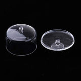 F Fityle 1/12 Acrylic Cake Stand Plate with Lid Transparent Dollhouse Miniature Food Tableware Furniture #1