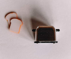 Macy Mae 1:12 Scale Dollhouse Metal Toaster. Picture Perfect Miniature Doll House Kitchen Accessory.