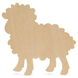 Wood Lamb Cutout 12 x 11-1/2 inch, Pack of 1 Unfinished Lamb Shaped Wood Cutout for Painting and Decorating, by Woodpeckers