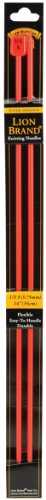 Lion Brand Yarn 400-5-5004 Single Point Knitting Needles, 14-Inch, Size 5, 3.75mm, Red