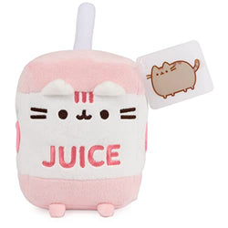 GUND Pusheen Juice Box Plush Cat Stuffed Animal for Ages 8 and Up, Pink/White, 6”