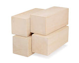 Premium Basswood Carving Kit - 4 Piece Large Unfinished Whittling Soft Wood Blocks for Kids or Adults