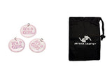 Darice Baby Shower Charm It's A Girl Round Pink 12 Pieces (3 Pack) VL8145591F Bundle with 1 Artsiga