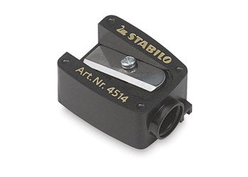 Stabilo CarbOthello Chalk-Pastel Colored Pencil Sharpener, Stainless Steel - Black