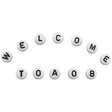 TOAOB 800Pcs 7mm White Round Acrylic Letter Beads for DIY