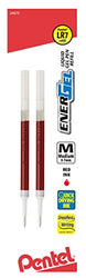 Pentel Refill Ink, for EnerGel & Lancelot Gel Pen, 0.7mm Metal Tip, Medium, Red Ink, Pack of 2