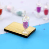 BARMI Doll House Miniature Realistic Candy Jar Resin Figurine Table Decor Photo Props,Perfect DIY Dollhouse Toy Gift Set Dark Red