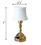 Inusitus Miniature Dollhouse Table Lamp - LED Mini Lamp for Dolls House Furniture - Functional - 1/12 Scale (Table Lamp 2)